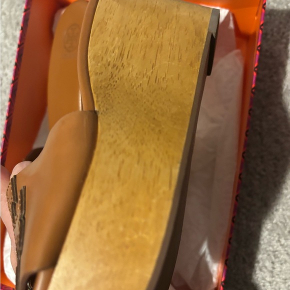 EUC Tory Burch Tan Wedges in box - Picture 9 of 13